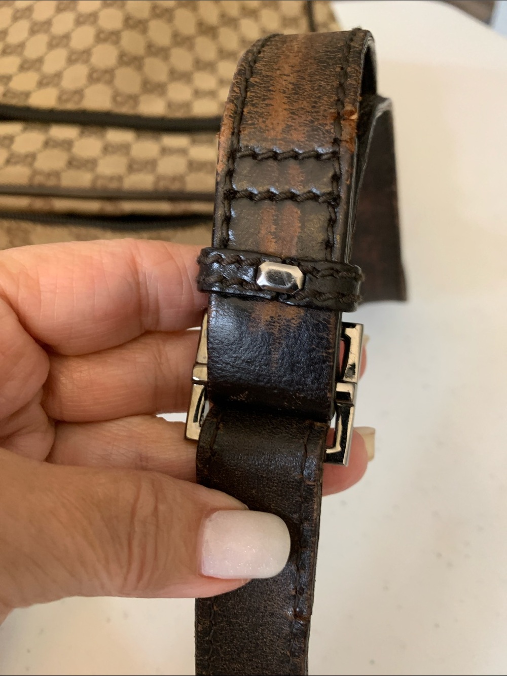 Gucci Beige & Brown GG
Canvas Messenger Bag needs new strap - Picture 14 of 17